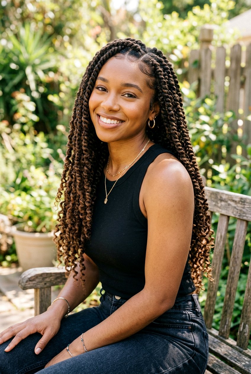 Passion Twists on Long Natural Hair - 20 protective styles for long natural hair - 20 protective styles for long natural hair