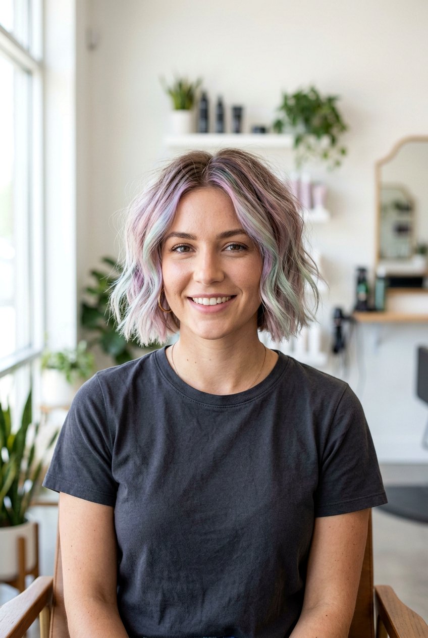 Pastel Balayage On Short Bob Haircut - 20 pastel balayage ideas - 20 pastel balayage ideas