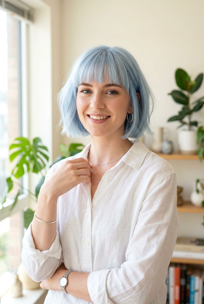 Pastel Blue Hair - 20 festival hair color ideas - 20 festival hair color ideas