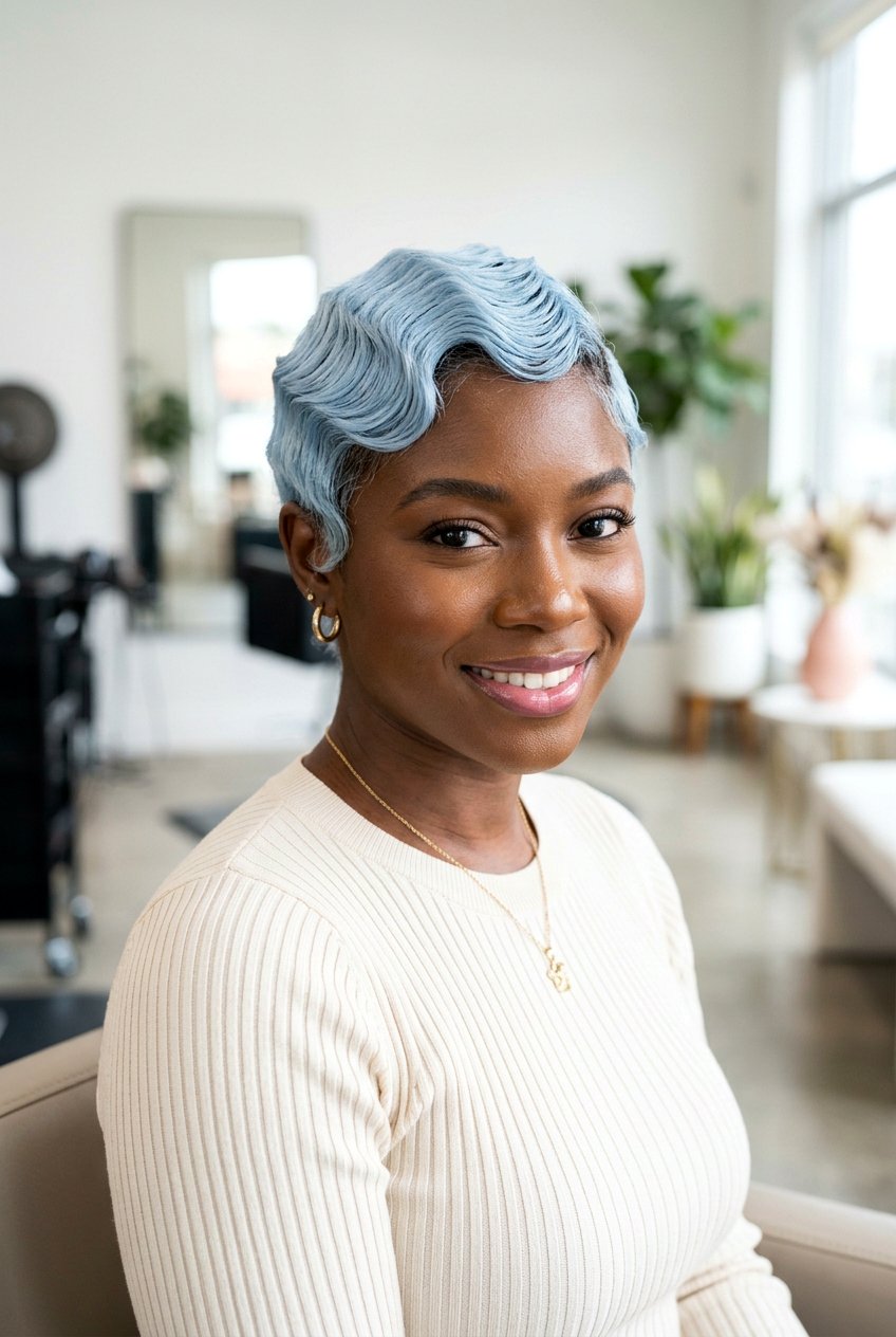 Pastel Blue Short Hair - 20 black hairstyles with color - 20 black hairstyles with color