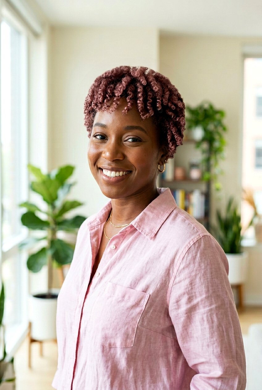 Pastel Burgundy TWA Hair Color - 20 burgundy twa hairstyle - 20 burgundy twa hairstyle