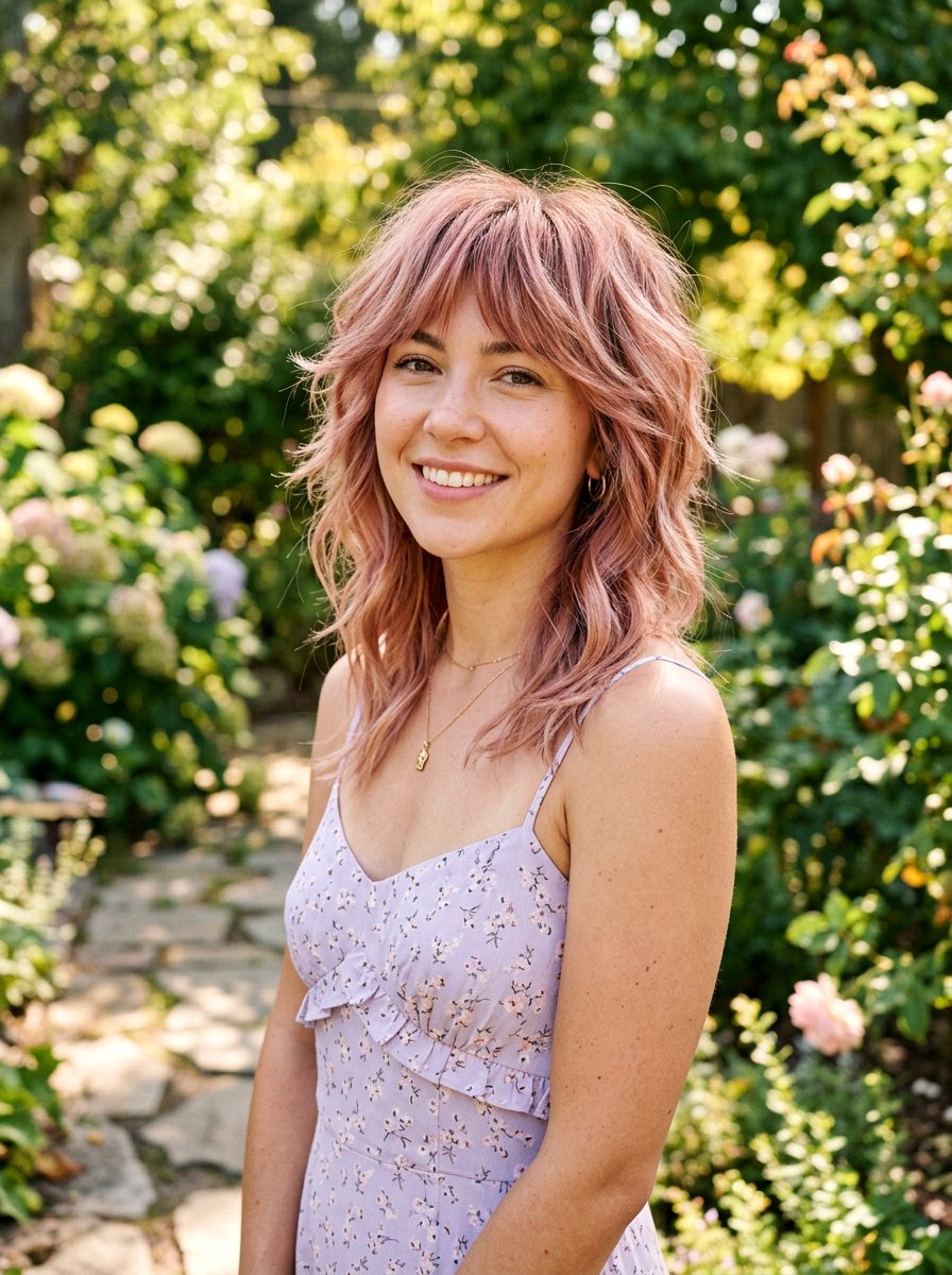 Pastel Copper Wolf Cut - 20 copper wolf cut color ideas - 20 copper wolf cut color ideas