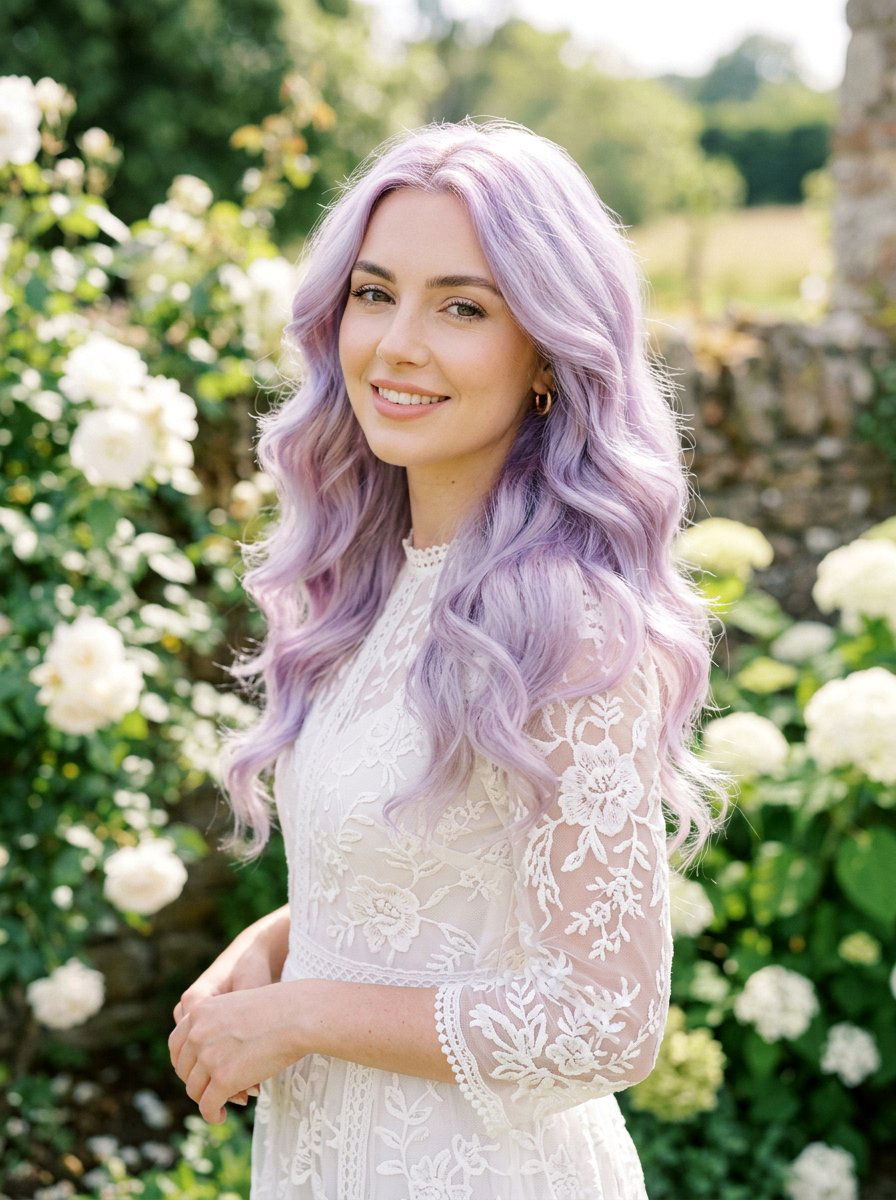 Pastel Lavender Hair Color - 20 photoshoot hair color ideas