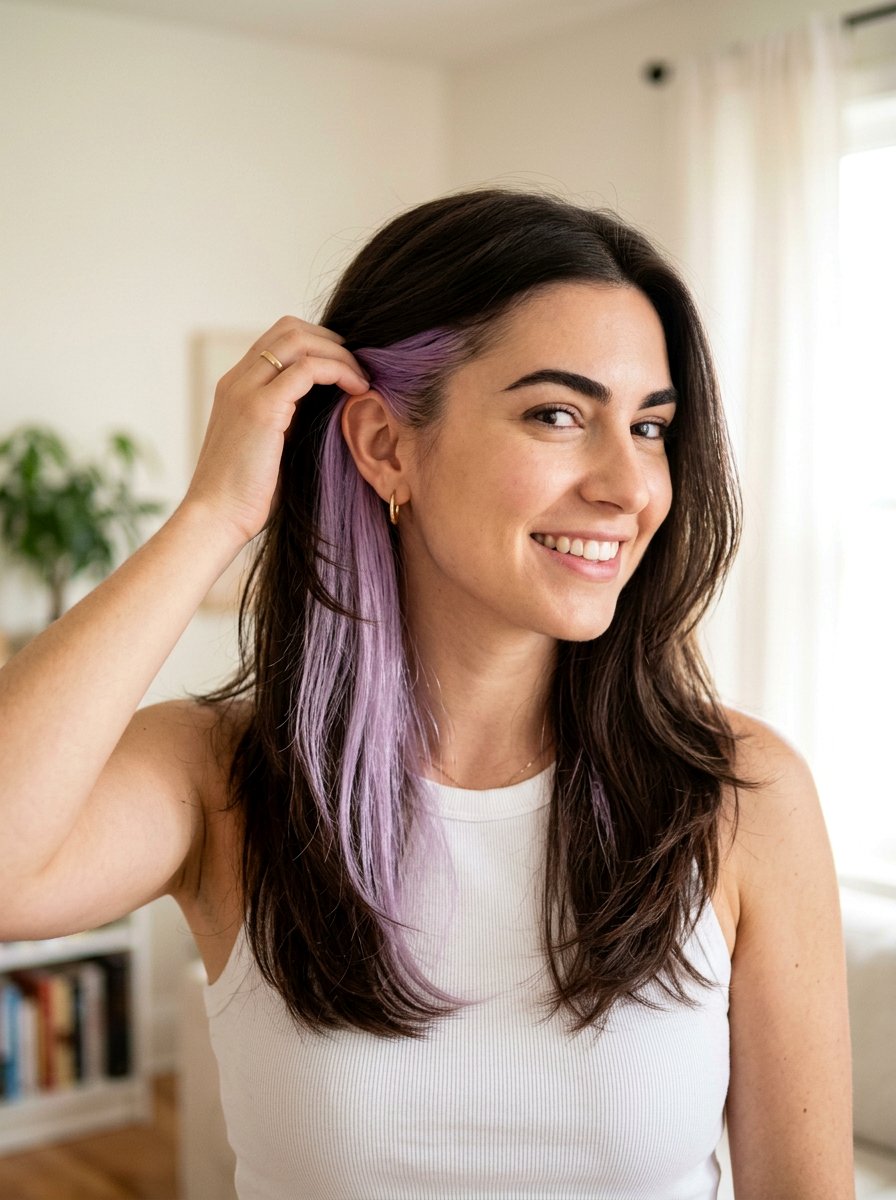 Pastel Lavender Peekaboo Highlights - 20 pastel lavender highlights - 20 pastel lavender highlights