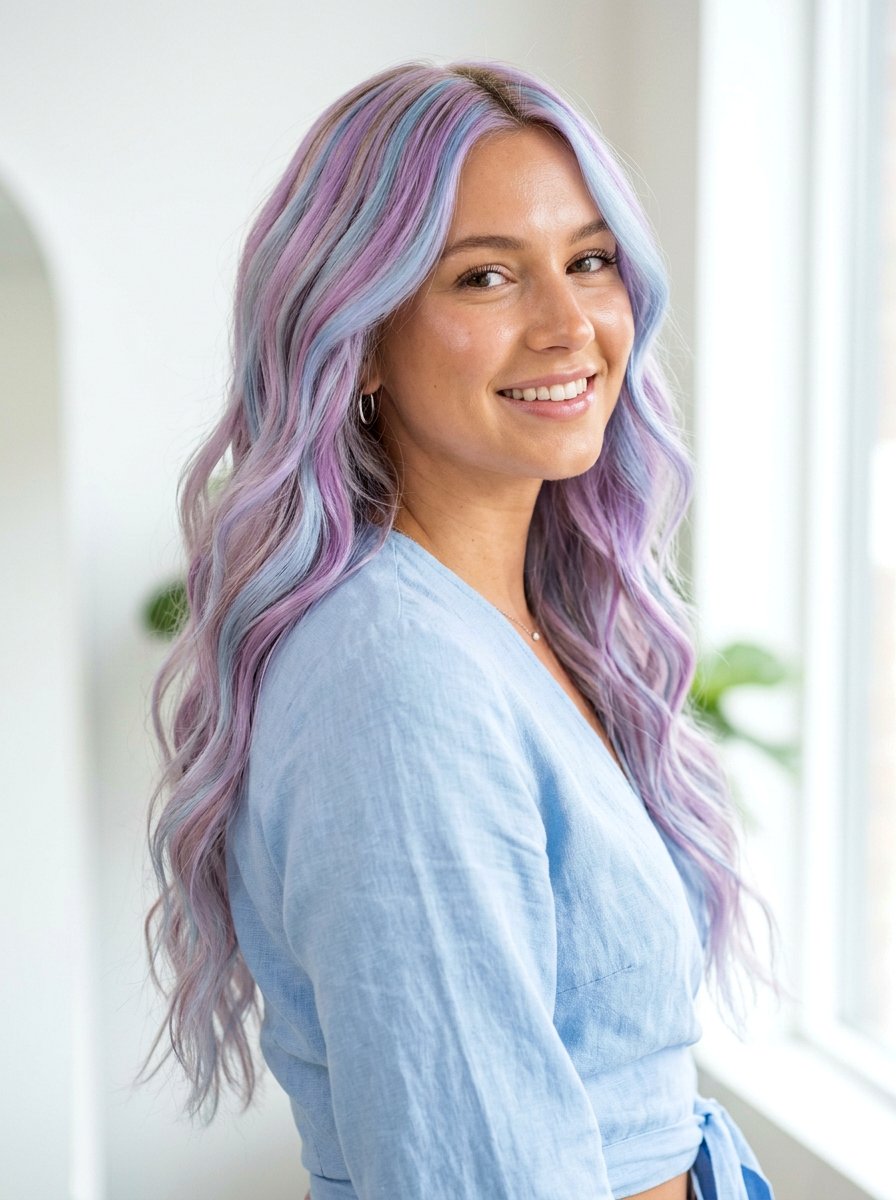 Pastel Lavender and Blue Highlights - 20 pastel lavender highlights - 20 pastel lavender highlights