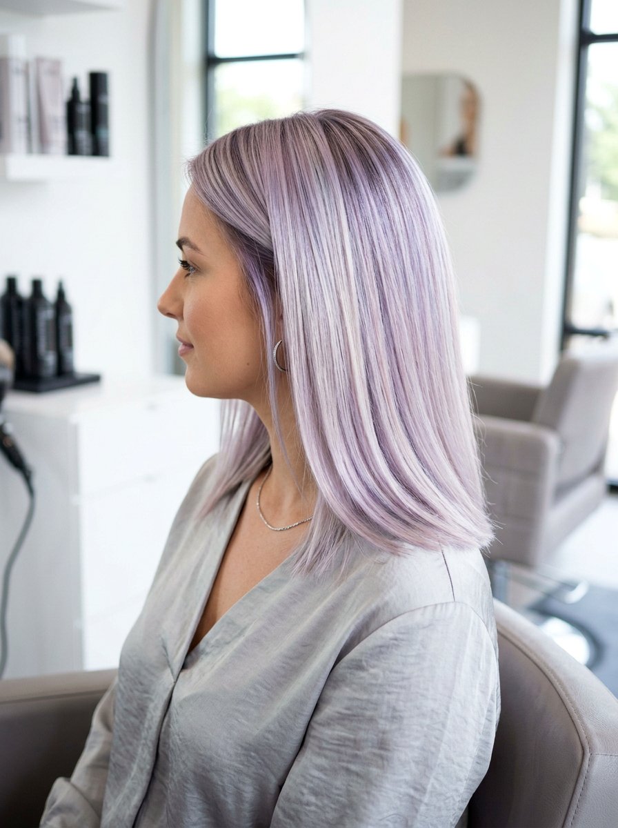 Pastel Lavender and Silver Highlights - 20 pastel lavender highlights - 20 pastel lavender highlights
