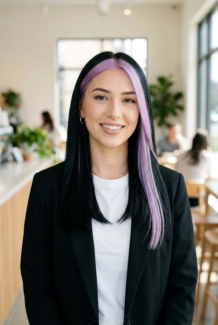 Pastel Lilac Money Piece On Black Hair - 20 lilac money piece on dark hair - 20 lilac money piece on dark hair