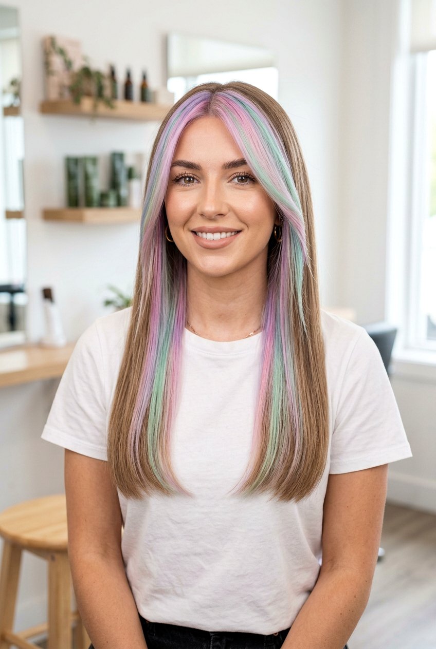Pastel Money Piece Balayage Around The Face - 20 pastel balayage ideas - 20 pastel balayage ideas