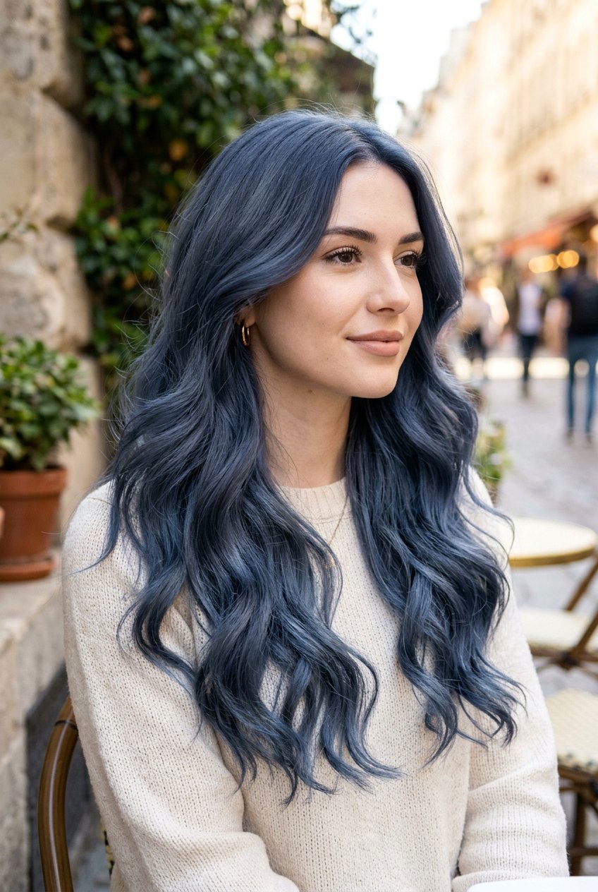 20 Mesmerizing Navy Blue Hair Color Ideas to Try Right Now