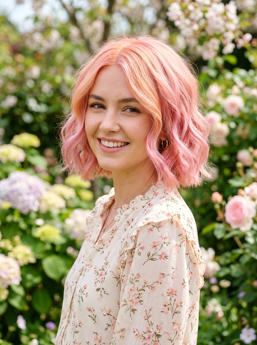 Pastel Peach And Pink Hair - 20 spring pastel hair color ideas - 20 spring pastel hair color ideas