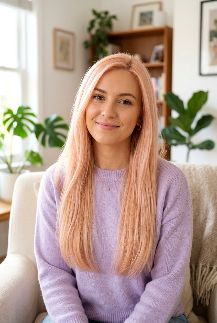 Pastel Peach Blonde Hair - 20 blonde hair with soft peach undertones - 20 blonde hair with soft peach undertones