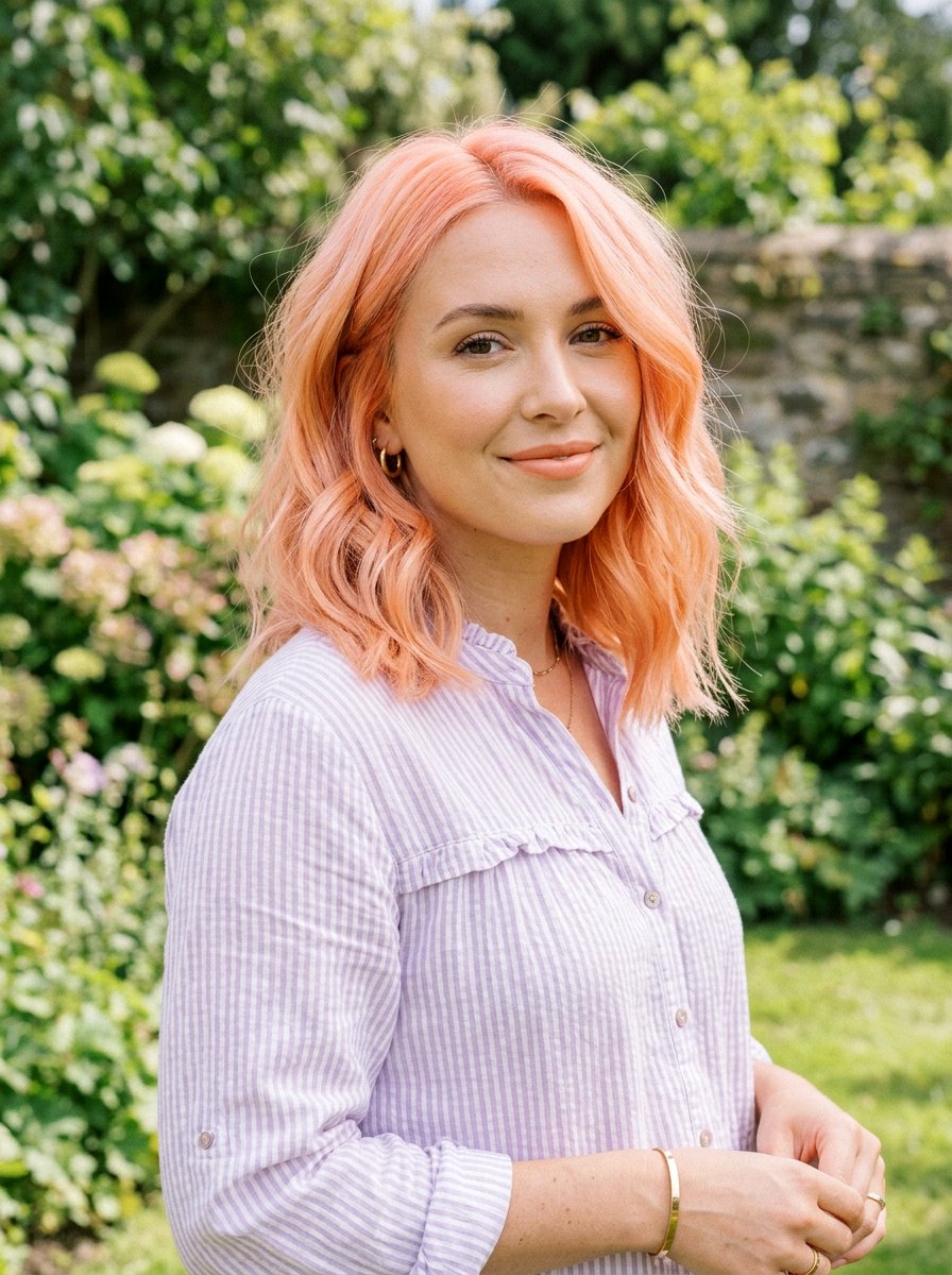 Pastel Peach Hair Color - 20 spring pastel hair color ideas - 20 spring pastel hair color ideas