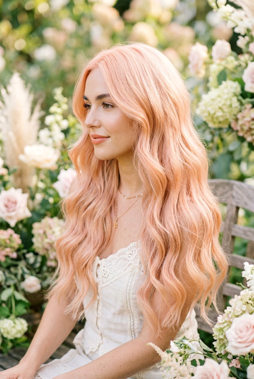 Pastel Peach Hair - 20 peach hair color ideas - 20 peach hair color ideas