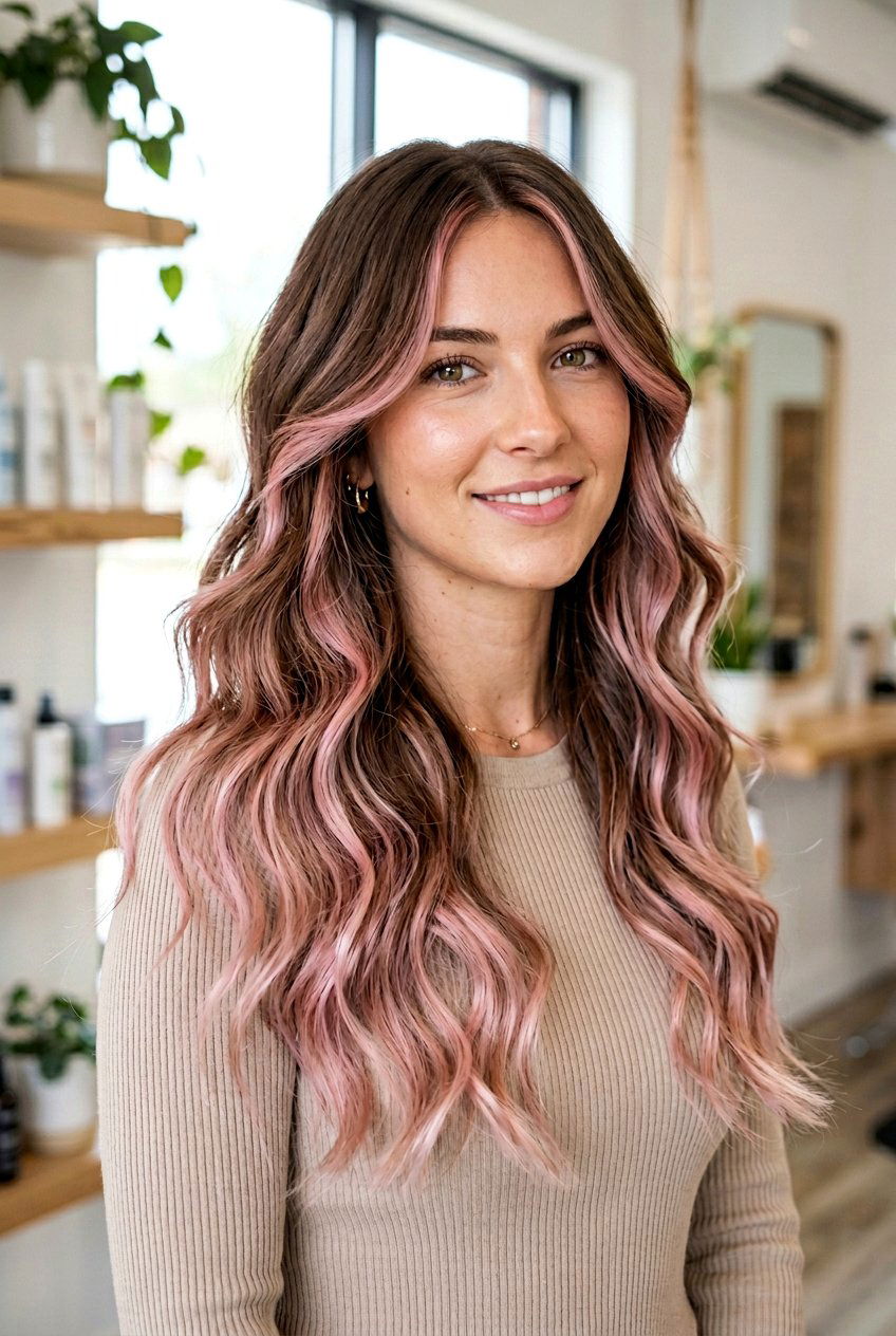 Pastel Pink Balayage On Brown Hair - 20 pastel balayage ideas - 20 pastel balayage ideas