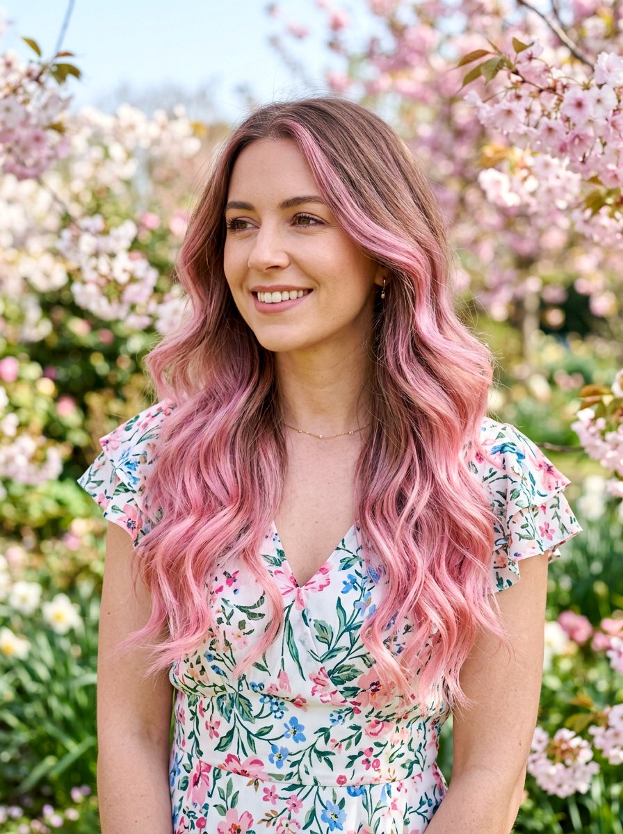 Pastel Pink Balayage - 20 spring pastel hair color ideas - 20 spring pastel hair color ideas