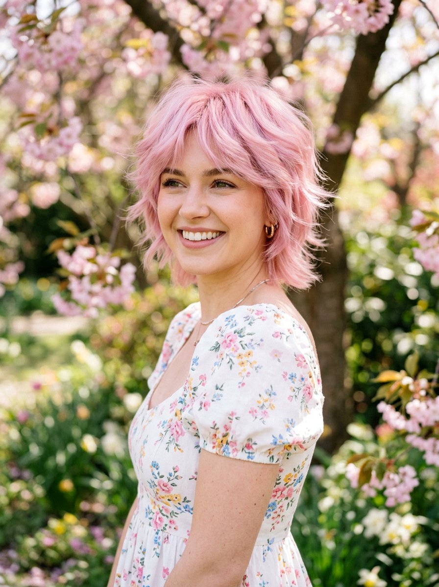 Pastel Pink Butterfly Haircut - 20 butterfly haircut hair color ideas - 20 butterfly haircut hair color ideas