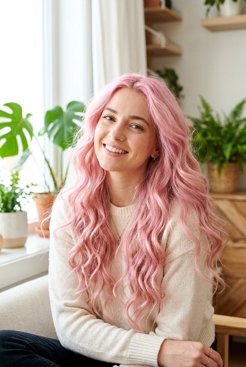 Pastel Pink Hair - 20 spring hair color ideas