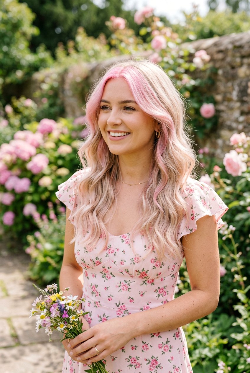 Pastel Pink Money Piece Blonde Hair - 20 e girl money piece hair - 20 e girl money piece hair