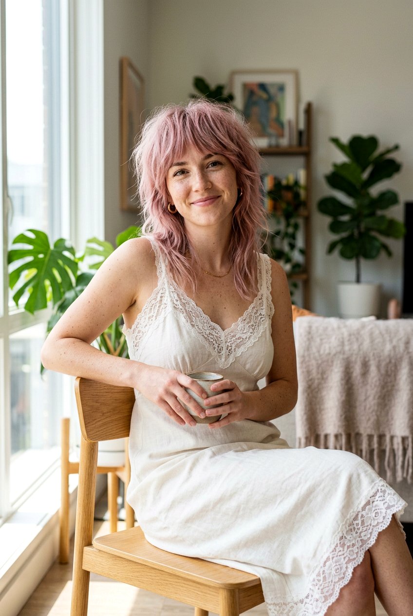 Pastel Pink Shag - 20 grunge shag hairstyle women - 20 grunge shag hairstyle women