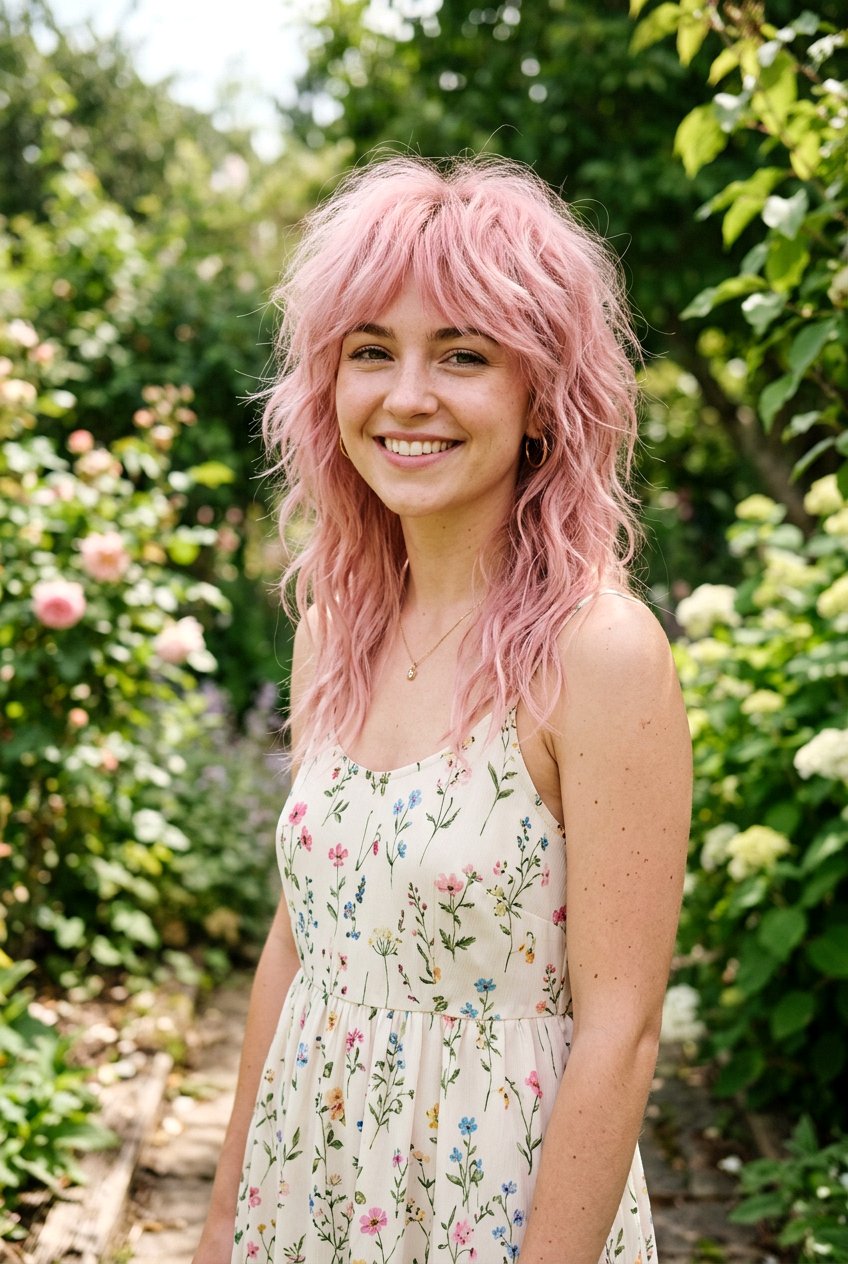 Pastel Pink Shag Haircut - 20 hair color ideas for shag haircuts - 20 hair color ideas for shag haircuts