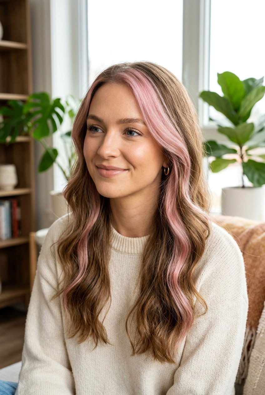 Pastel Pink Skunk Stripe Hair - 20 skunk stripe hair color - 20 skunk stripe hair color
