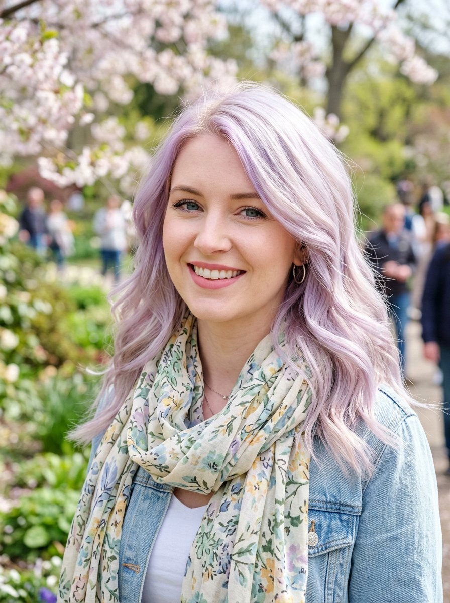 Pastel Platinum Blonde With Purple Tint - 20 spring pastel hair color ideas - 20 spring pastel hair color ideas
