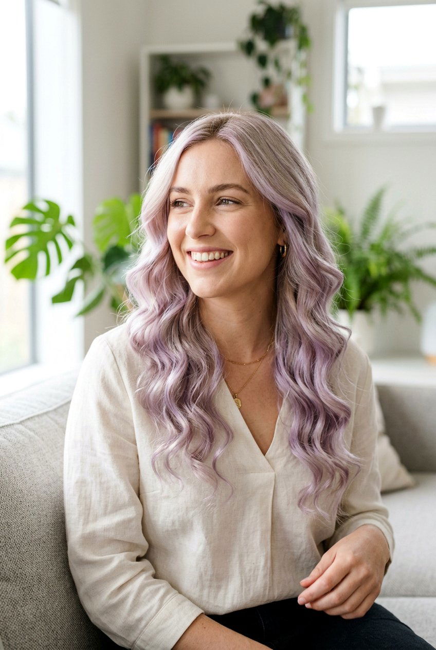 Pastel Purple Balayage On Light Hair - 20 pastel balayage ideas - 20 pastel balayage ideas