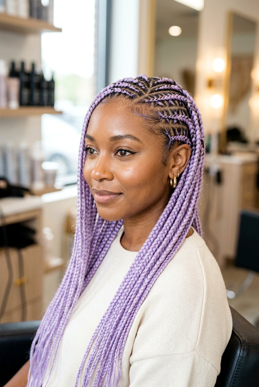 Pastel Purple Braids - 20 pastel purple hair - 20 pastel purple hair