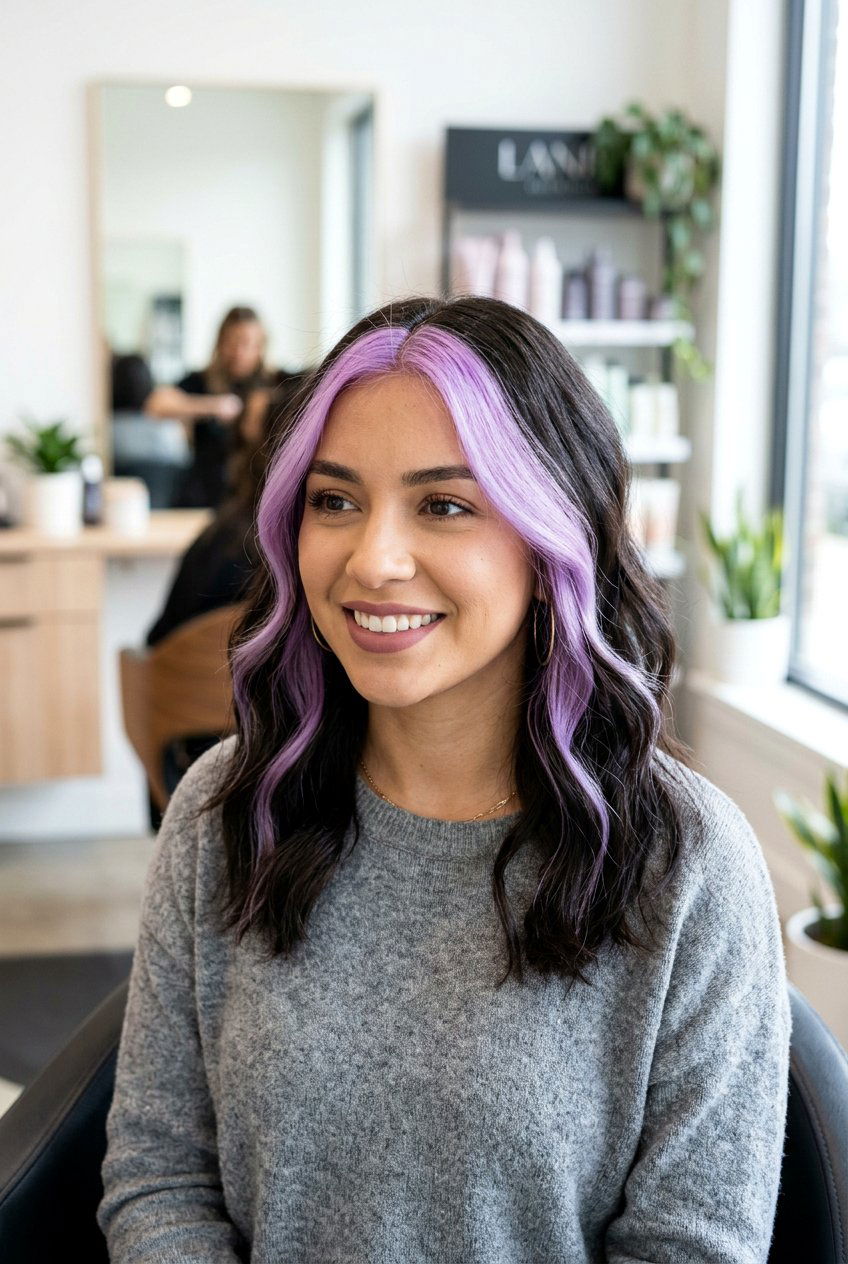 Pastel Purple Money Piece - 20 pastel purple hair - 20 pastel purple hair