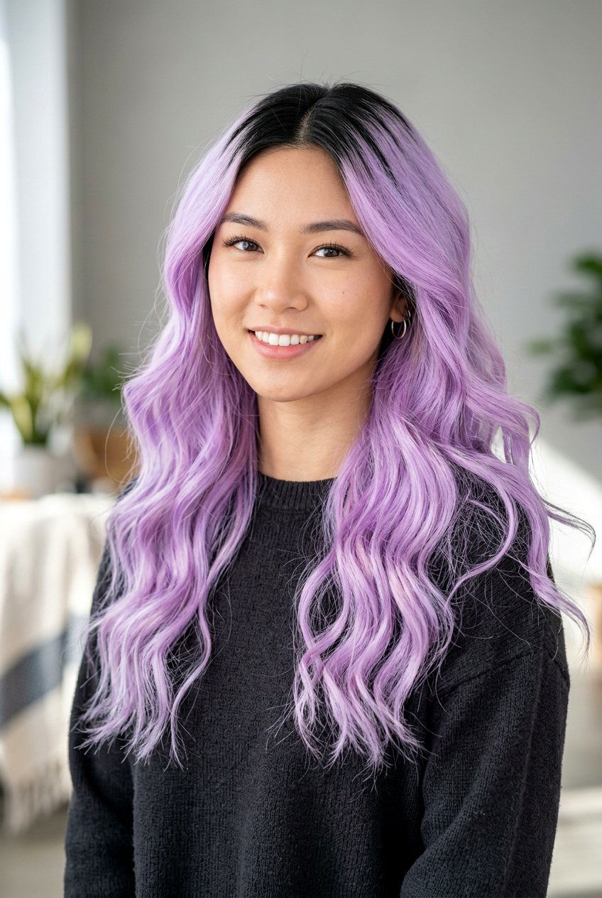 Pastel Purple With Dark Roots - 20 pastel purple hair - 20 pastel purple hair