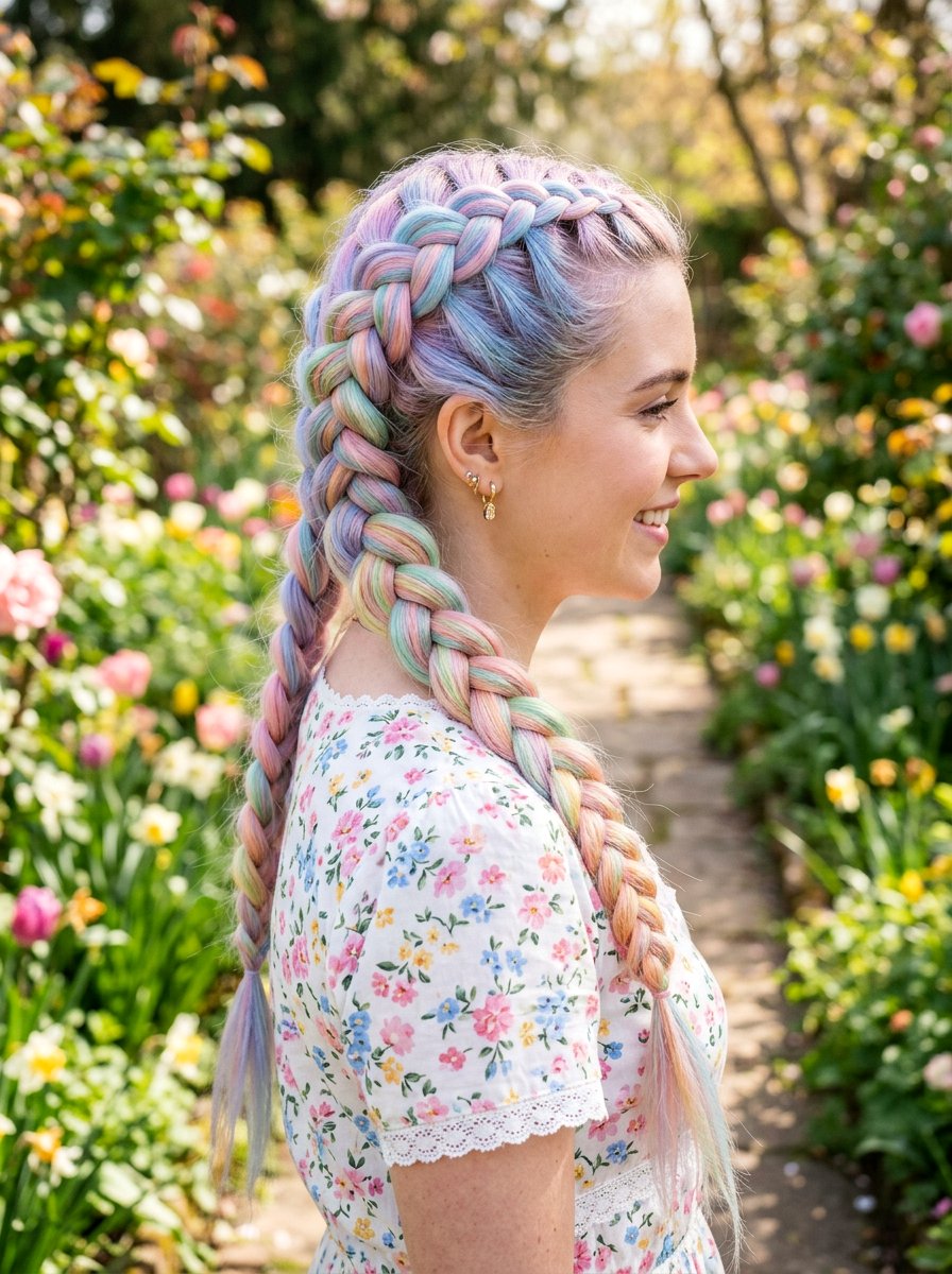 Pastel Rainbow Hair - 20 spring pastel hair color ideas - 20 spring pastel hair color ideas