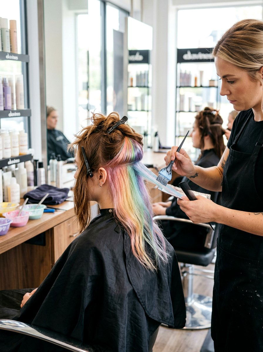 Pastel Rainbow Underlayer At Home Vs Salon - 20 pastel rainbow underlayer hair - 20 pastel rainbow underlayer hair
