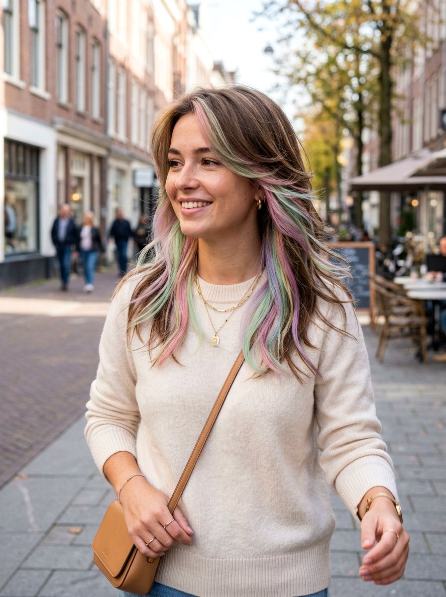Pastel Rainbow Underlayer With Layers - 20 pastel rainbow underlayer hair - 20 pastel rainbow underlayer hair