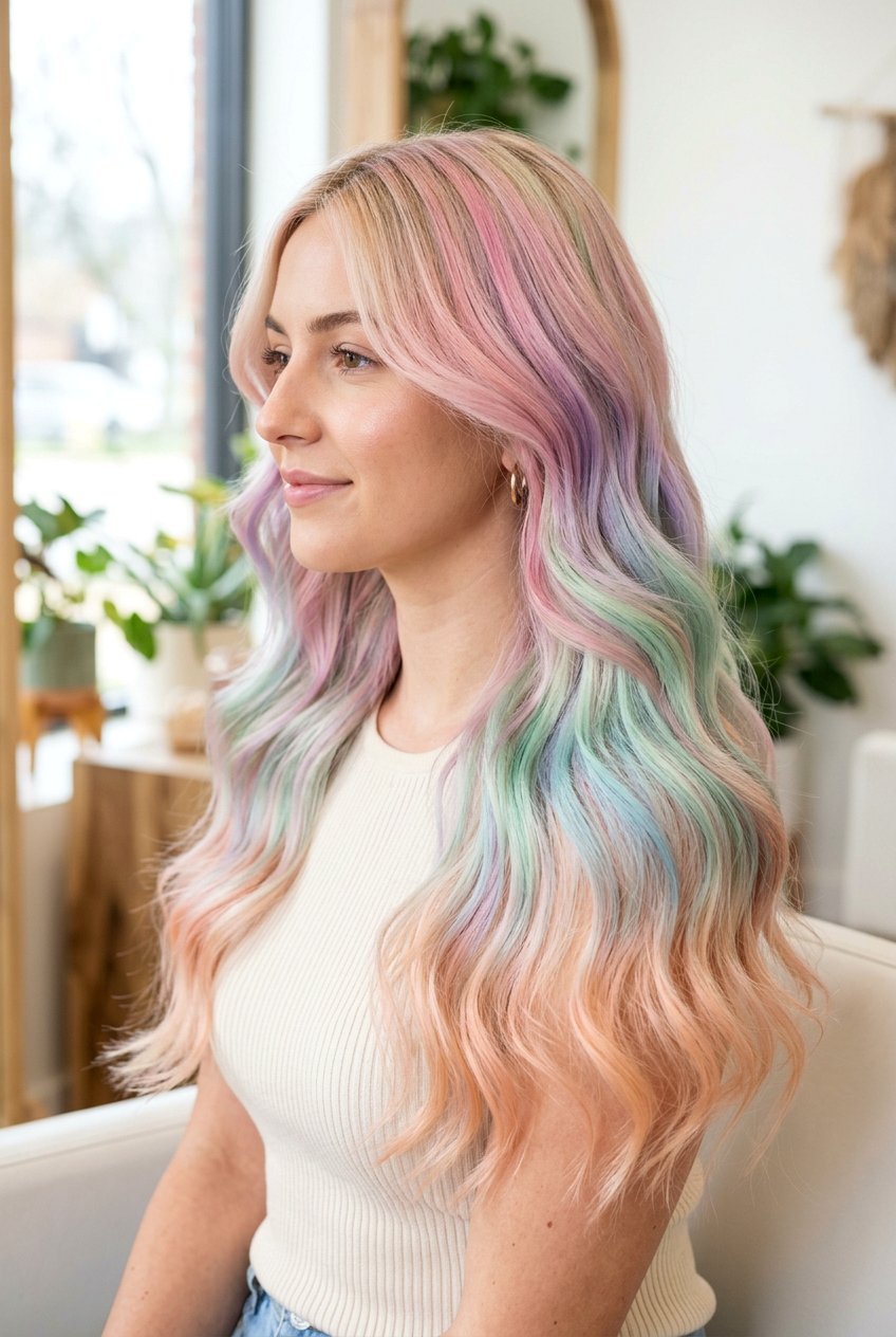 Pastel Rainbow Unicorn Hair Color - 20 unicorn hair color ideas - 20 unicorn hair color ideas