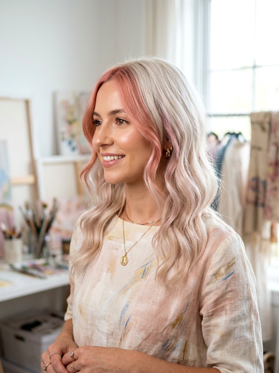 Pastel rose gold money piece - 20 rose gold money piece hair - 20 rose gold money piece hair