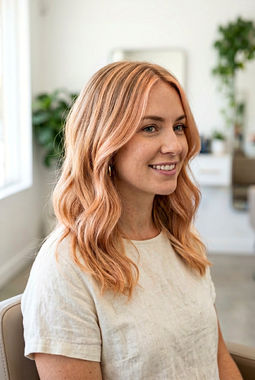 Peach Blonde Babylights - 20 soft peach blonde hair - 20 soft peach blonde hair