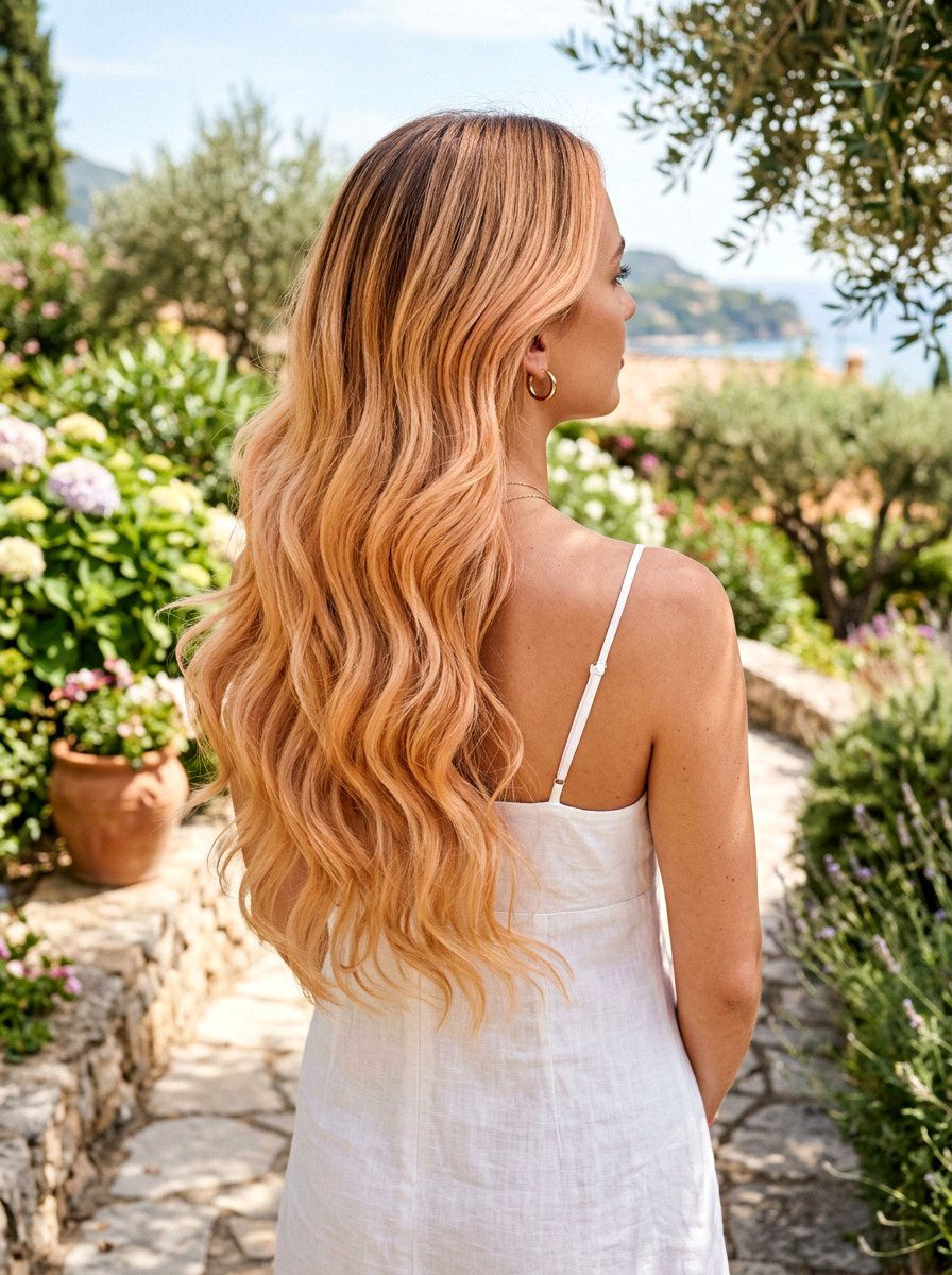 Peach Blonde Balayage Long Hair - 20 summer peach blonde hair color - 20 summer peach blonde hair color