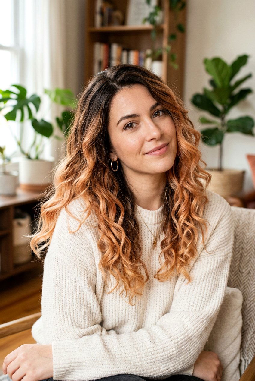 Peach Blonde Balayage On Brown Hair - 20 peach blonde balayage - 20 peach blonde balayage