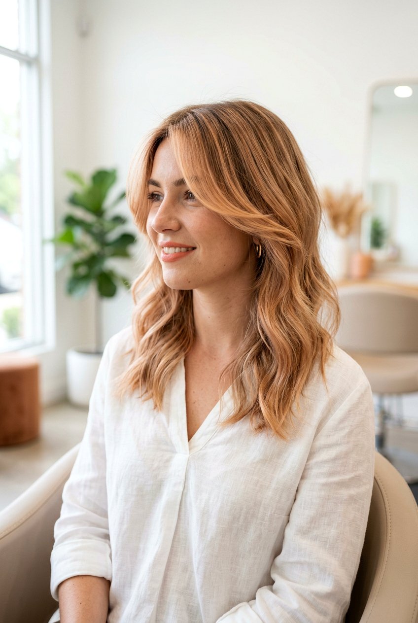 Peach Blonde Balayage On Fine Hair - 20 peach blonde balayage - 20 peach blonde balayage