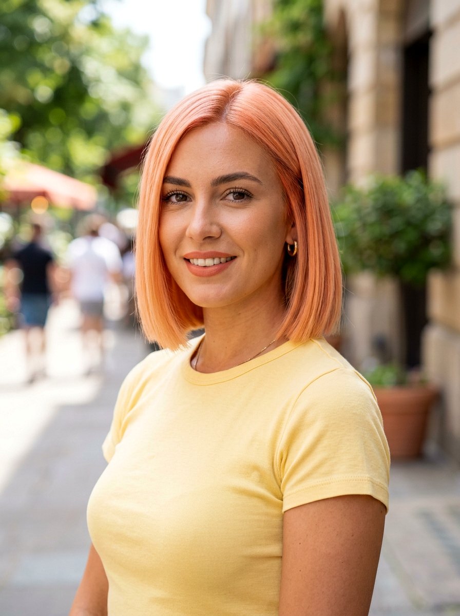 Peach Blonde Bob Haircut - 20 summer peach blonde hair color - 20 summer peach blonde hair color