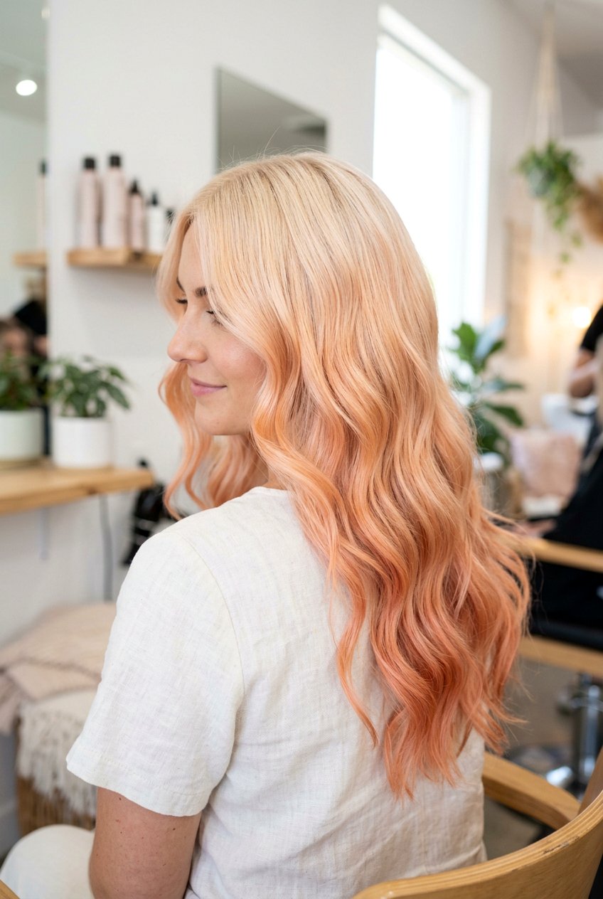 20 Dreamy Soft Peach Blonde Hair Ideas for a Sweet Look