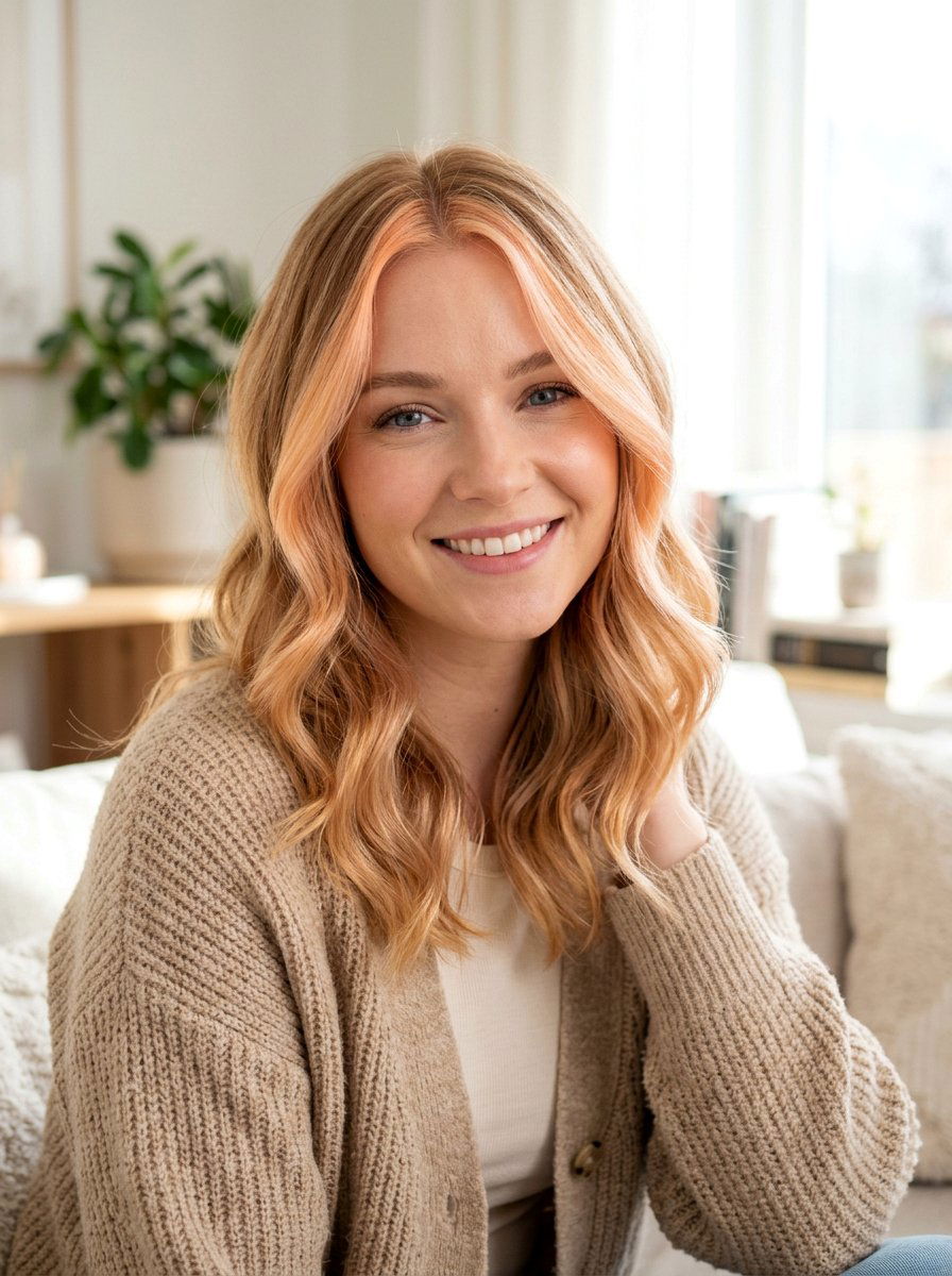 20 Sweet Summer Peach Blonde Hair Color Ideas to Try Now