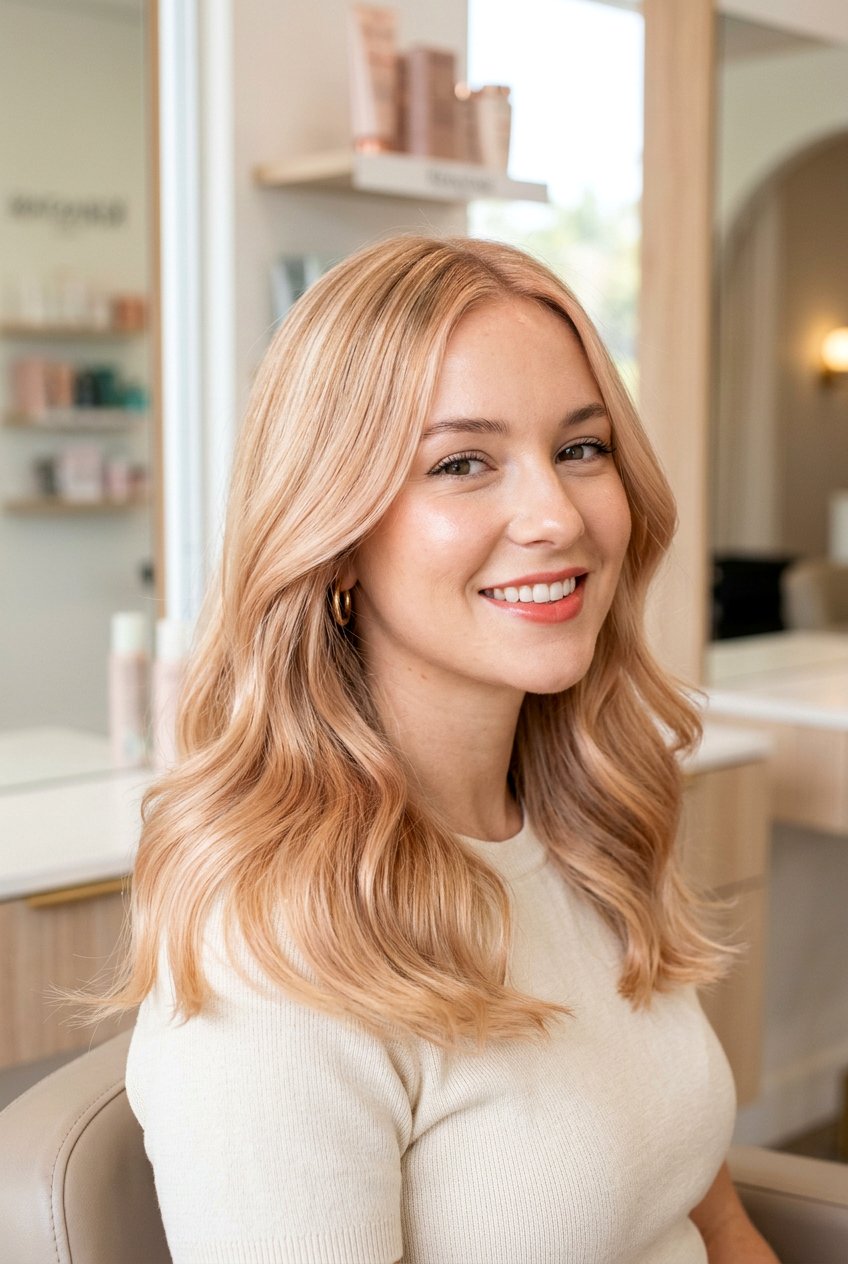 Peach Blonde Gloss Treatment - 20 soft peach blonde hair - 20 soft peach blonde hair