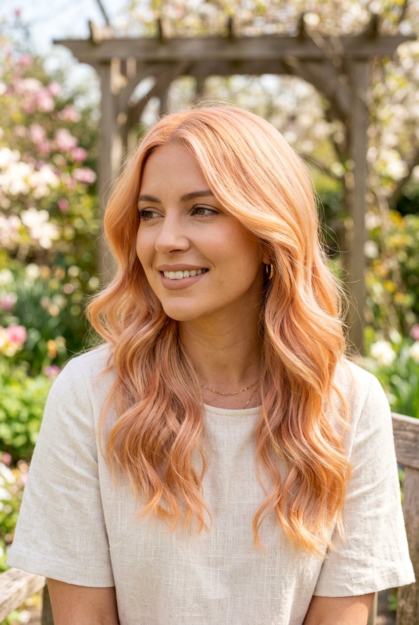 Peach Blonde Hair - 20 blonde hair color ideas for summer - 20 blonde hair color ideas for summer