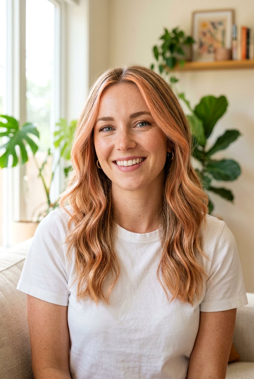 Peach Blonde Highlights - 20 blonde hair with soft peach undertones - 20 blonde hair with soft peach undertones