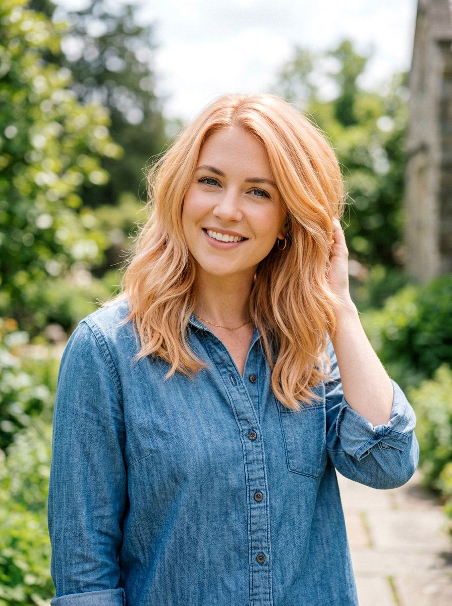 Peach Blonde Shoulder Length Hair - 20 summer peach blonde hair color - 20 summer peach blonde hair color