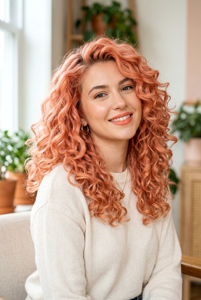 Peach Coral Hair - 20 coral hair color ideas - 20 coral hair color ideas