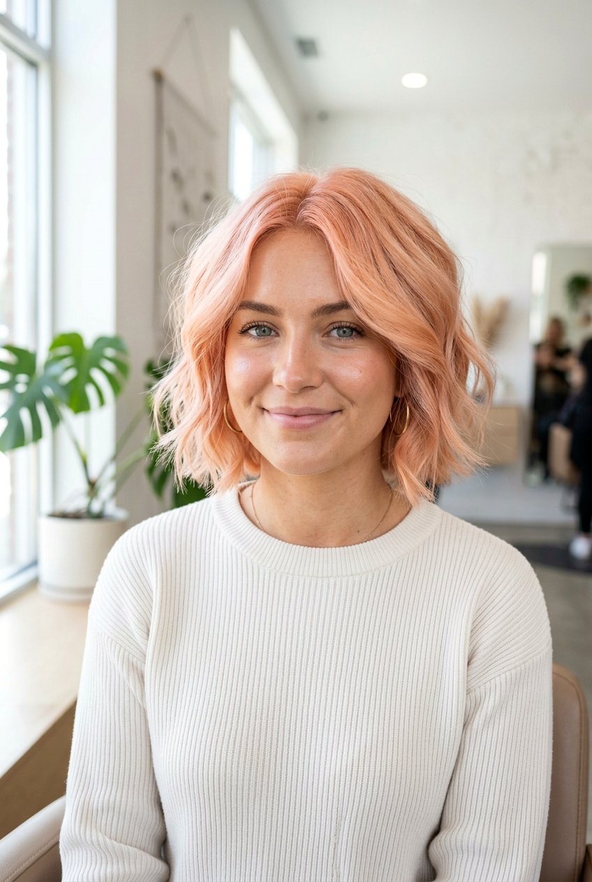 Peach Hair Color - 20 summer hair color ideas - 20 summer hair color ideas