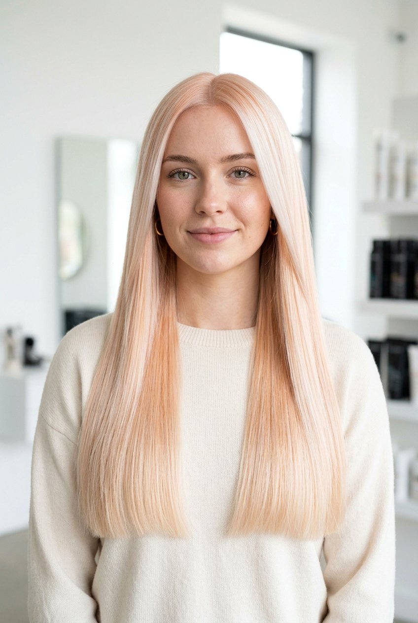 Peach Platinum Hair - 20 peach hair color ideas - 20 peach hair color ideas