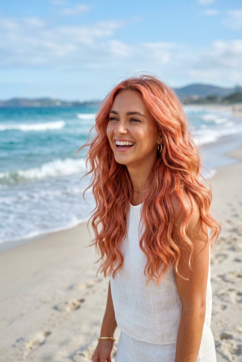 Peach Rose Gold - 20 rose gold hair color - 20 rose gold hair color